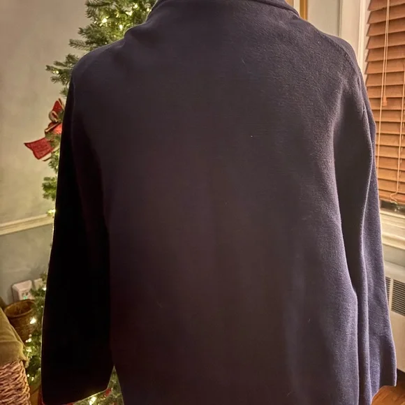 Quince Navy Women's Suit Jacket - Picture 2 of 3